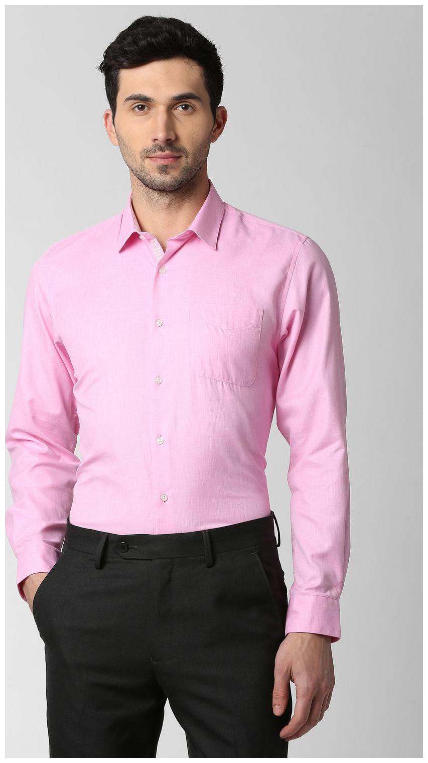 

Peter England Men Pink Solid Slim Fit Casual Shirt