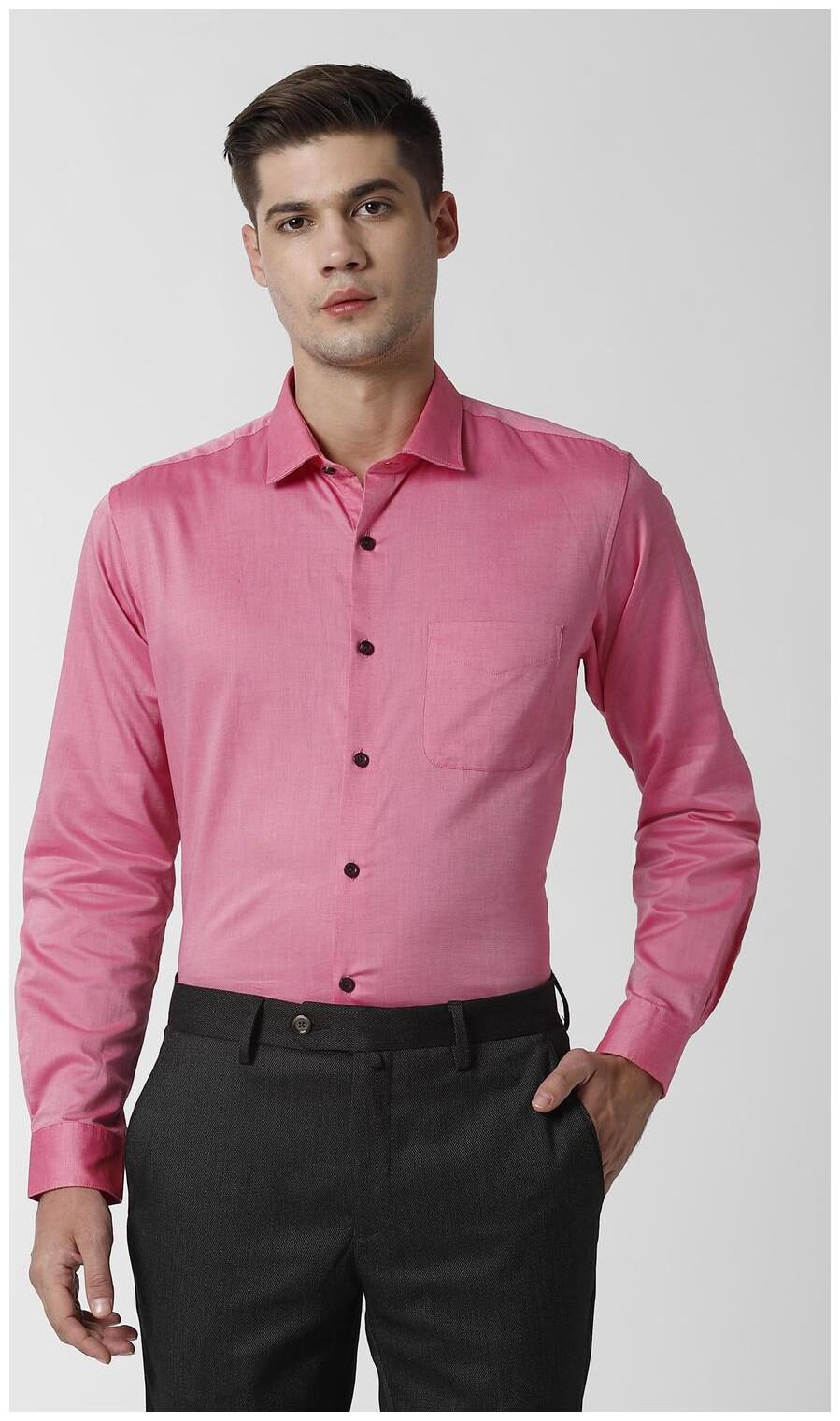

Peter England Men Regular fit Formal Shirt - Pink