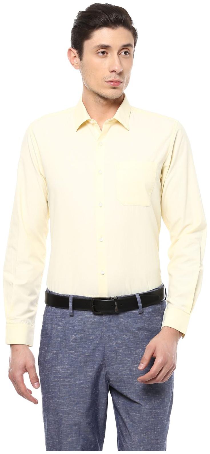 

Peter England Men Slim fit Formal Shirt - Beige