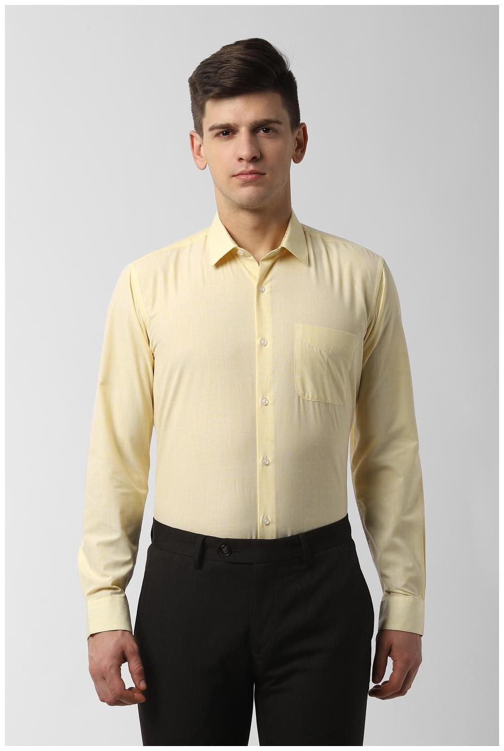 

Peter England Men Regular fit Formal Shirt - Yellow