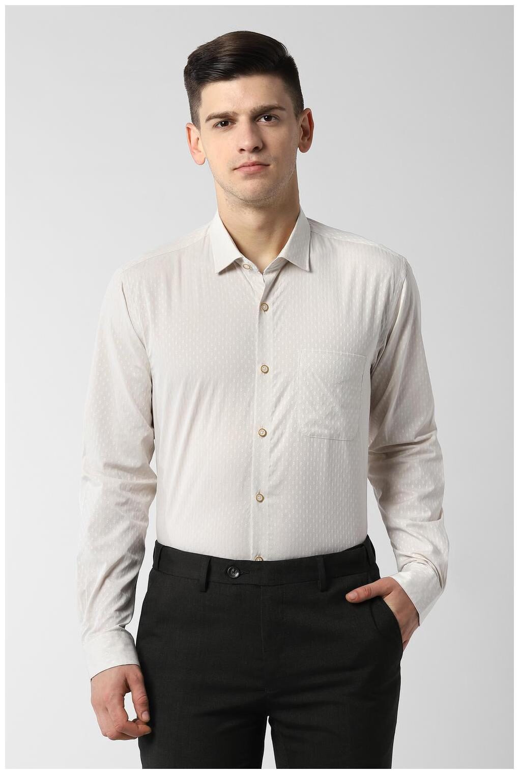 

Peter England Men Regular fit Formal Shirt - White
