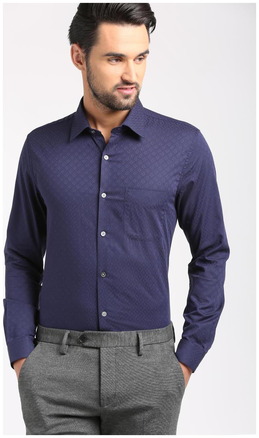 

Peter England Men Slim fit Formal Shirt - Blue
