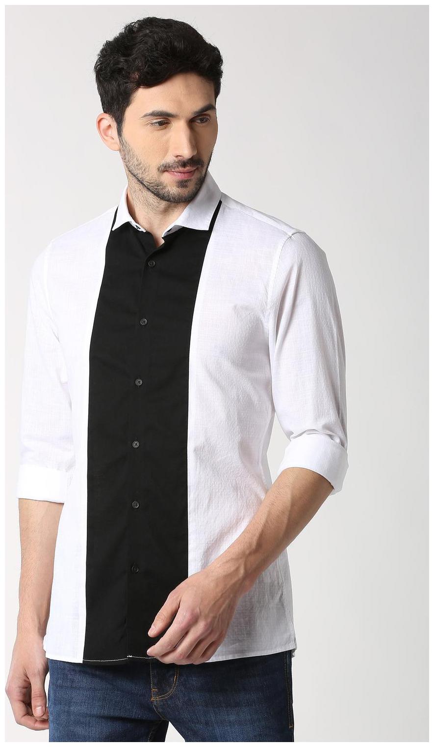 

Peter England Men White Solid Slim Fit Casual Shirt