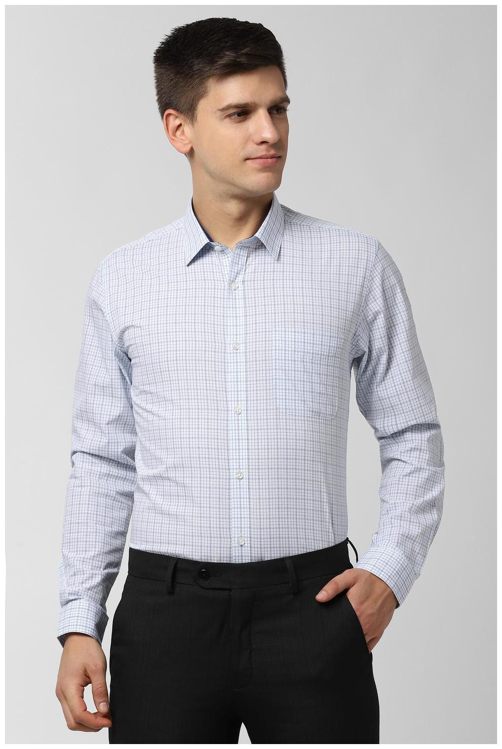 

Peter England Men Slim fit Formal Shirt - Blue