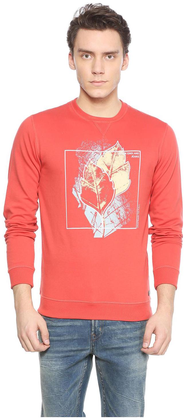 

Peter England Men Red Round neck Sweatshirt