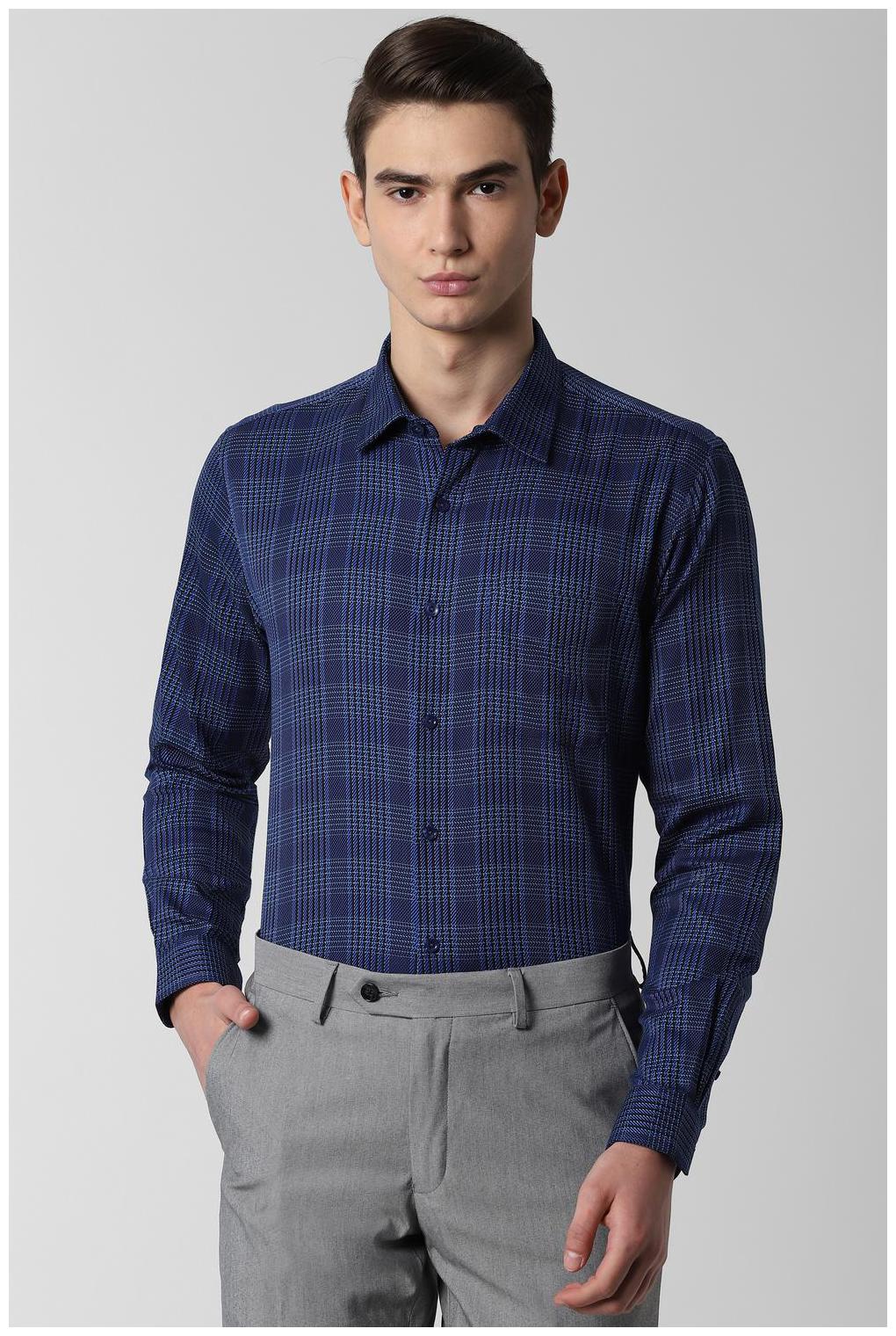 

Peter England Men Regular fit Formal Shirt - Blue