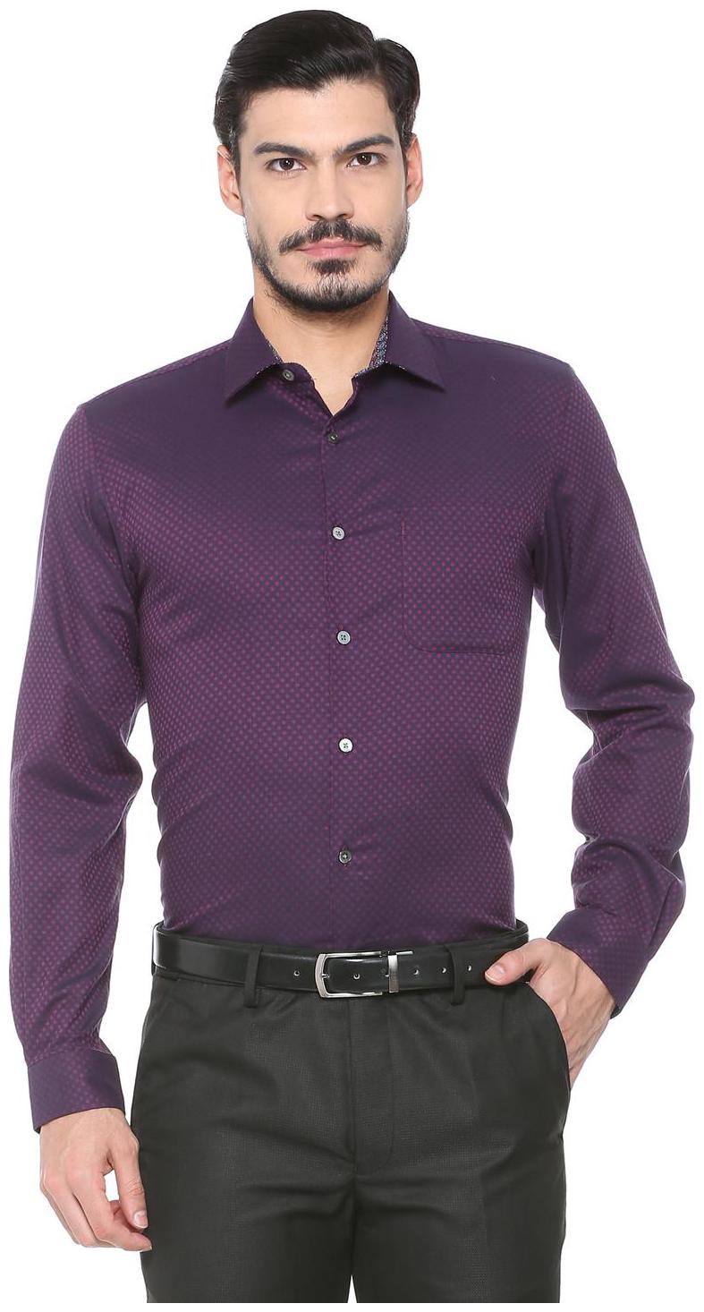 

Peter England Men Slim fit Formal Shirt - Purple