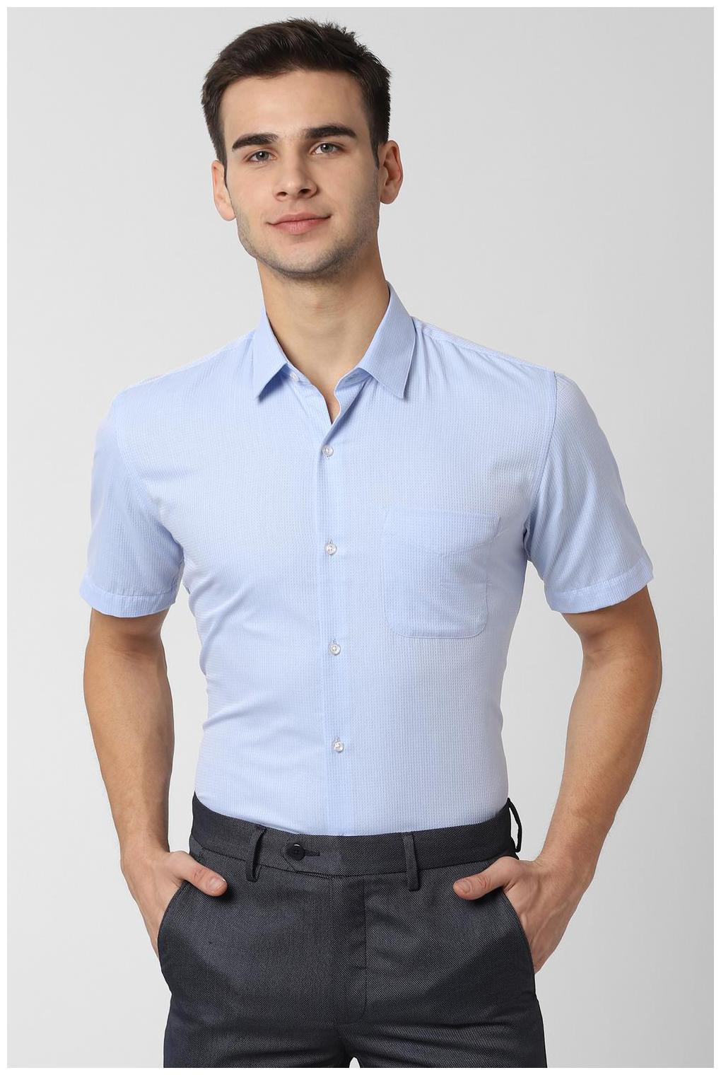 

Peter England Men Slim fit Formal Shirt - Blue