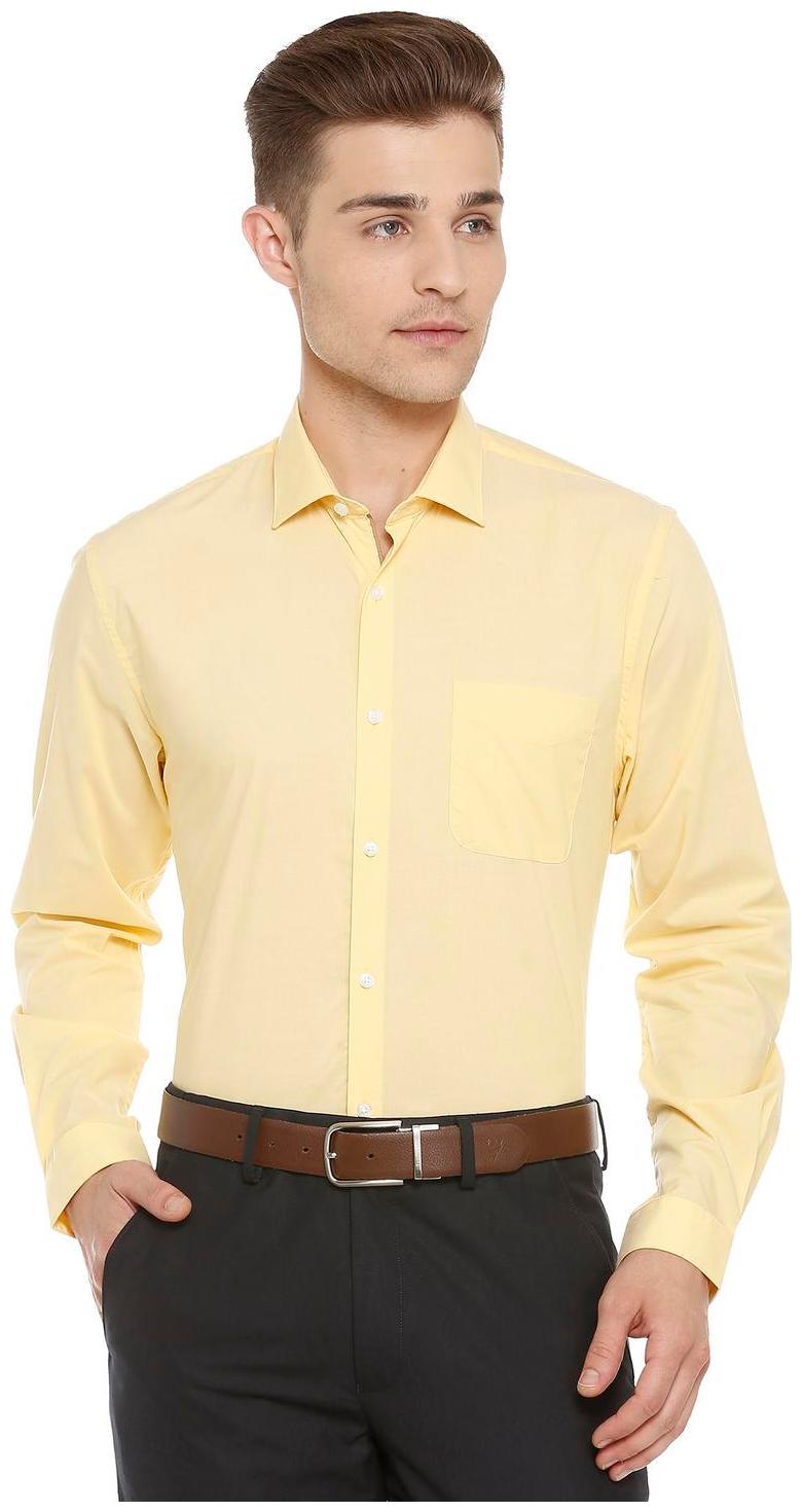

Peter England Men Slim fit Formal Shirt - Yellow
