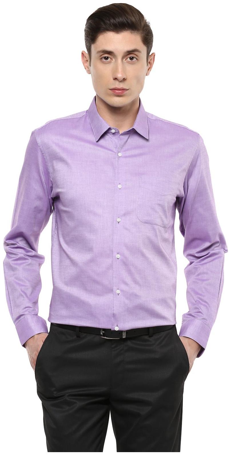 

Peter England Men Slim fit Formal Shirt - Purple
