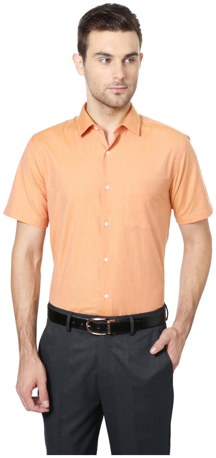 

Peter England Men Slim fit Formal Shirt - Orange