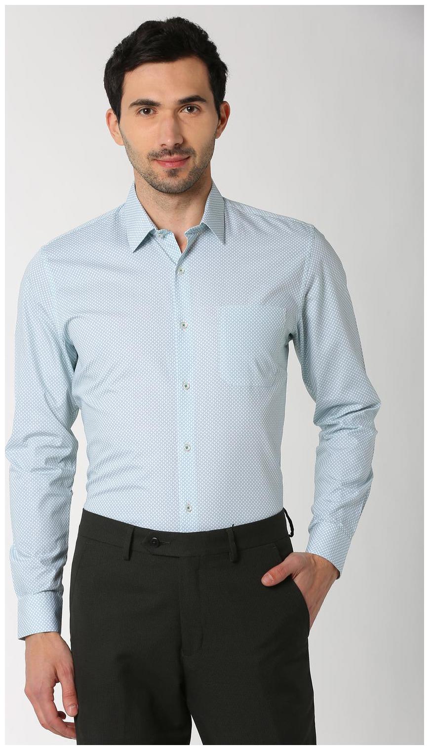 

Peter England Men Slim fit Formal Shirt - Blue