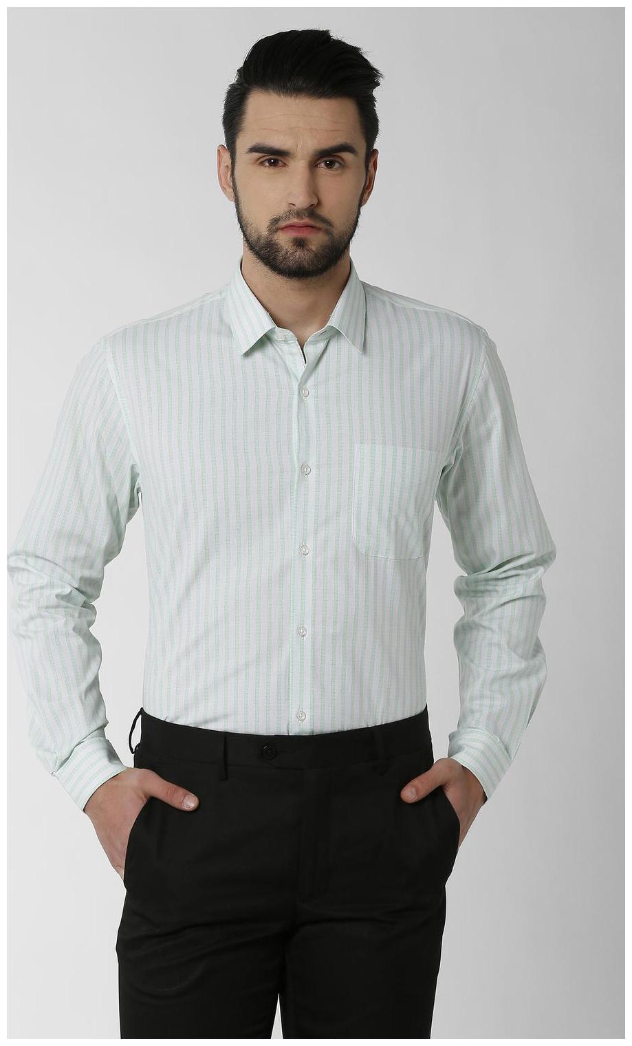 

Peter England Men Regular fit Formal Shirt - Green