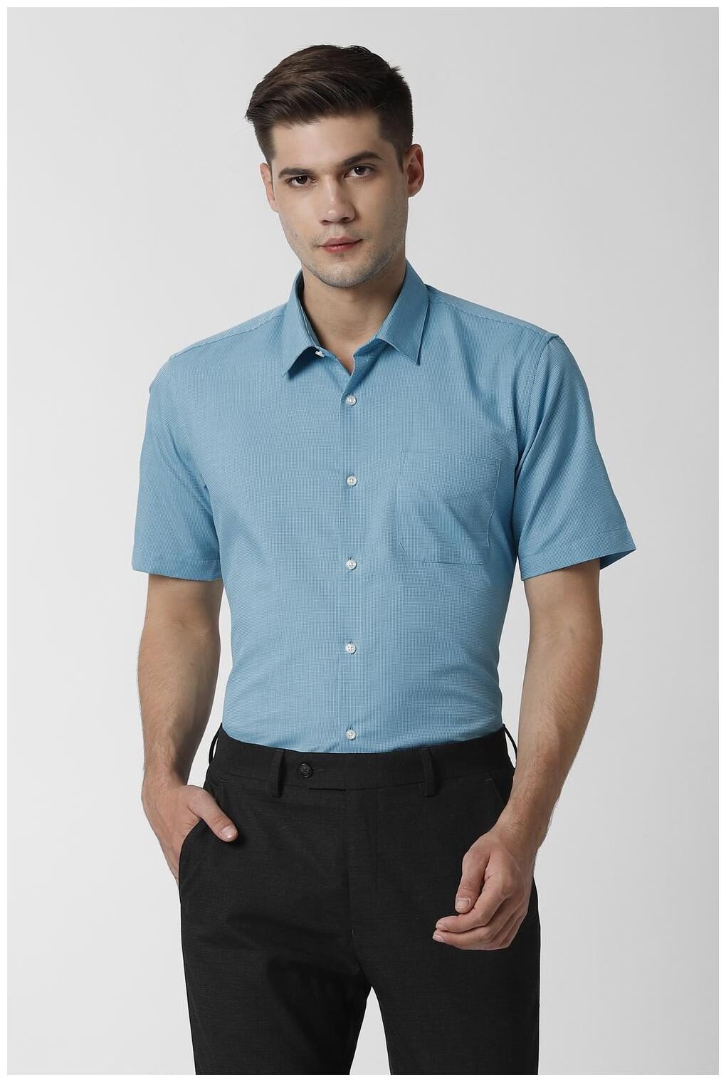 

Peter England Men Regular fit Formal Shirt - Blue