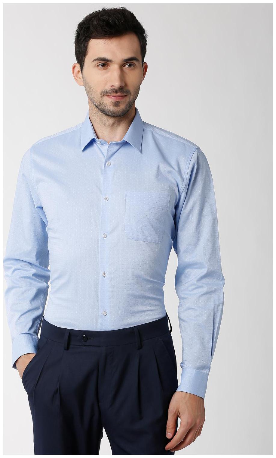 

Peter England Men Regular fit Formal Shirt - Blue