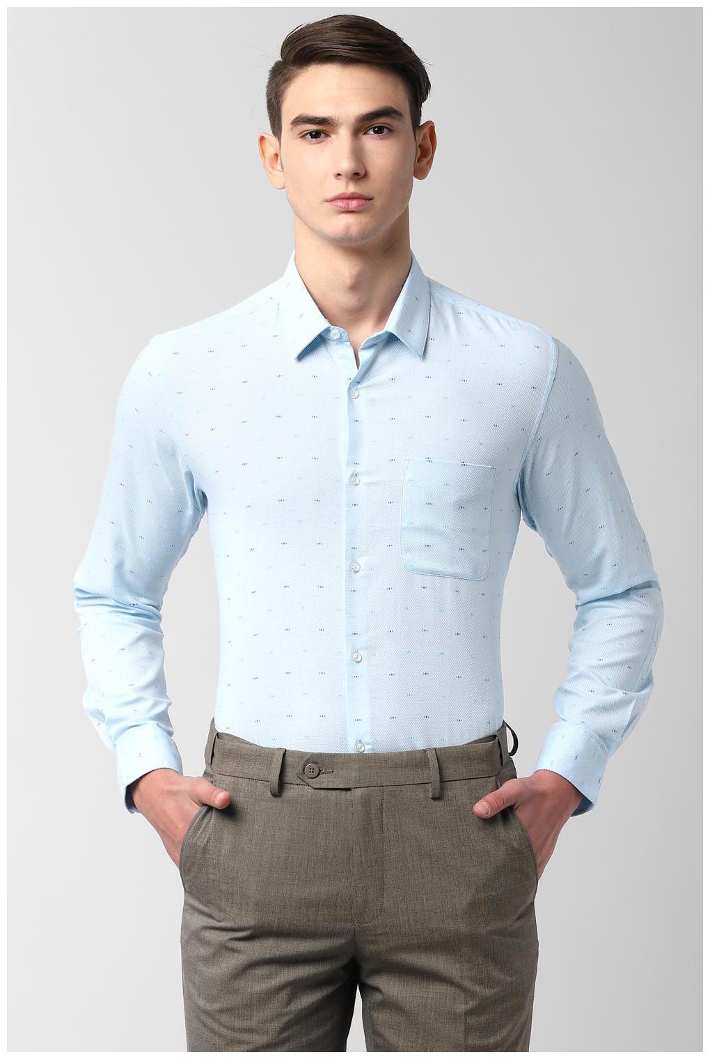 

Peter England Men Regular fit Formal Shirt - Blue