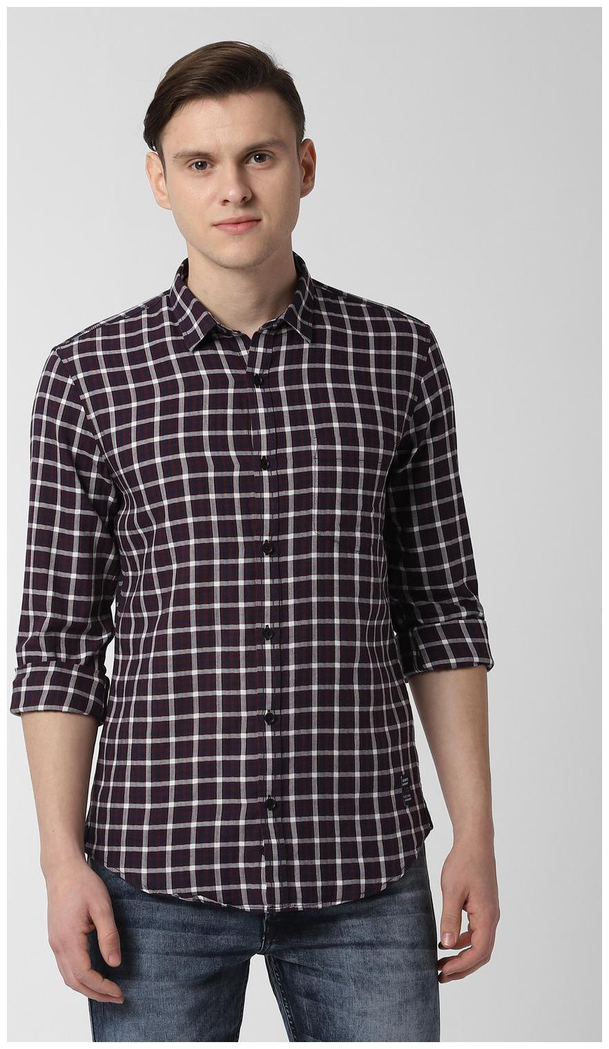 

Peter England Men Multi Checked Super Slim Fit Casual Shirt