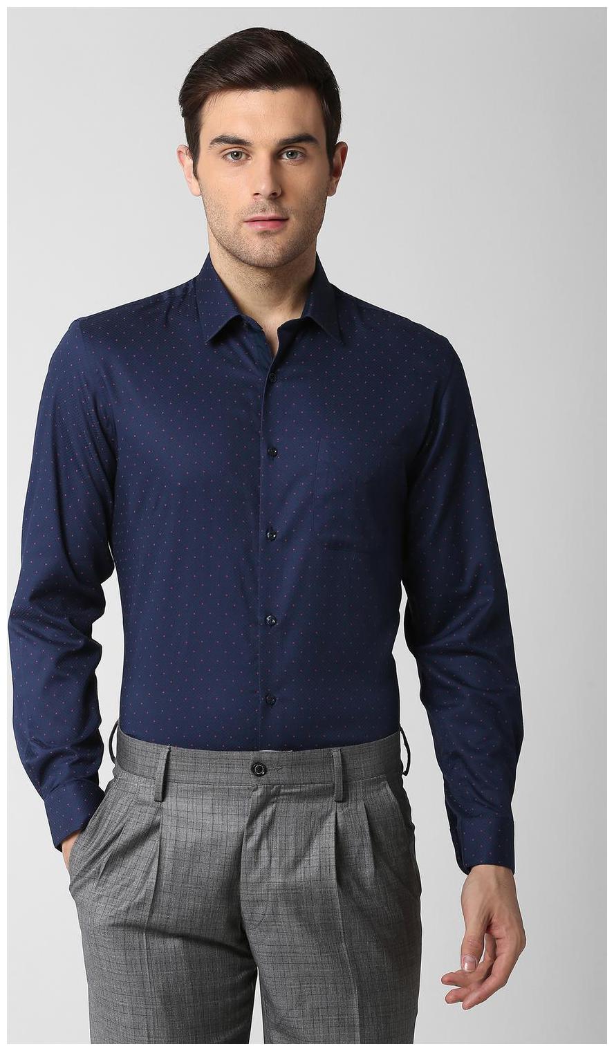 

Peter England Men Slim fit Formal Shirt - Blue