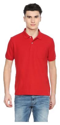 

Peter England Men Red Regular fit Cotton Blend Polo collar T-Shirt - Pack Of 1
