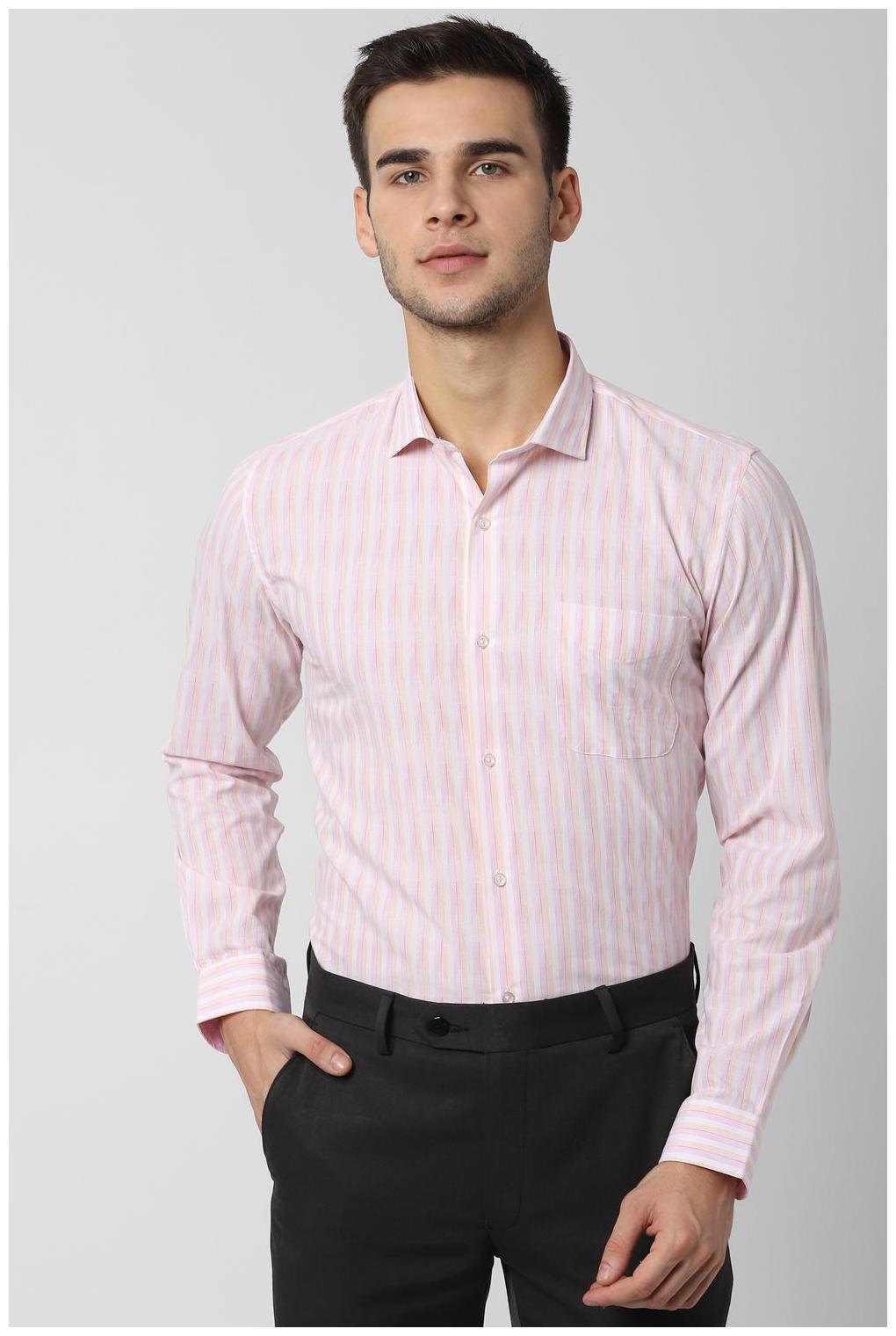 

Peter England Men Slim fit Formal Shirt - Pink