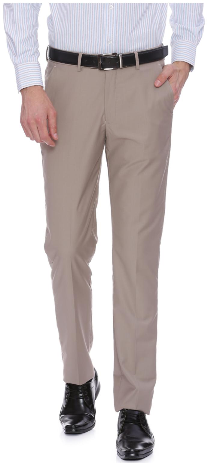 

Peter England Men Solid Regular Fit Formal Trouser - Cream
