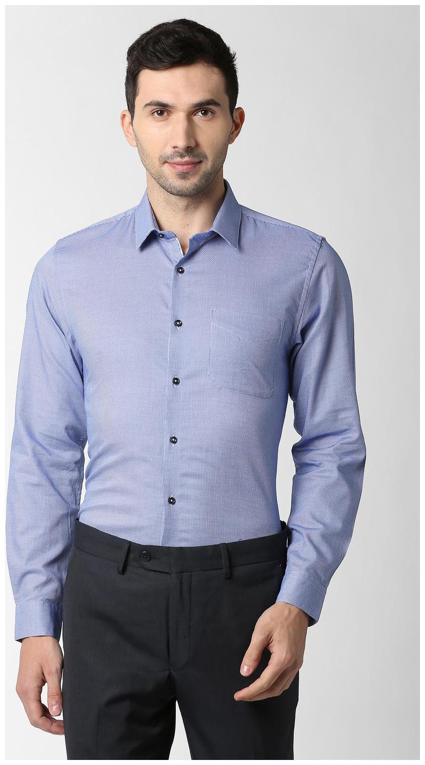 

Peter England Men Slim fit Formal Shirt - Blue