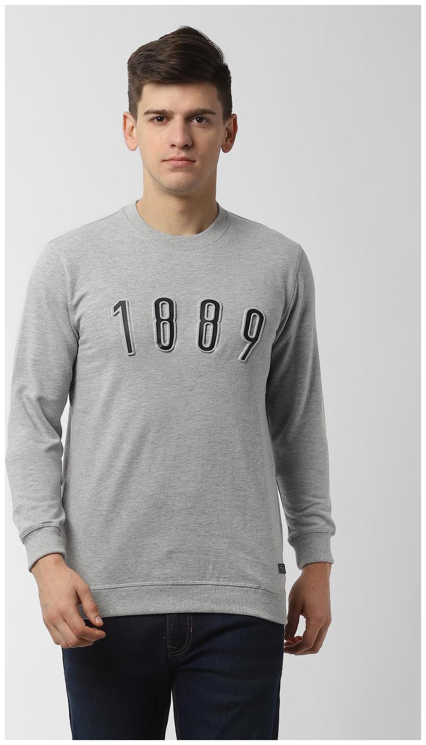 

Peter England Men Grey Round neck Sweatshirt