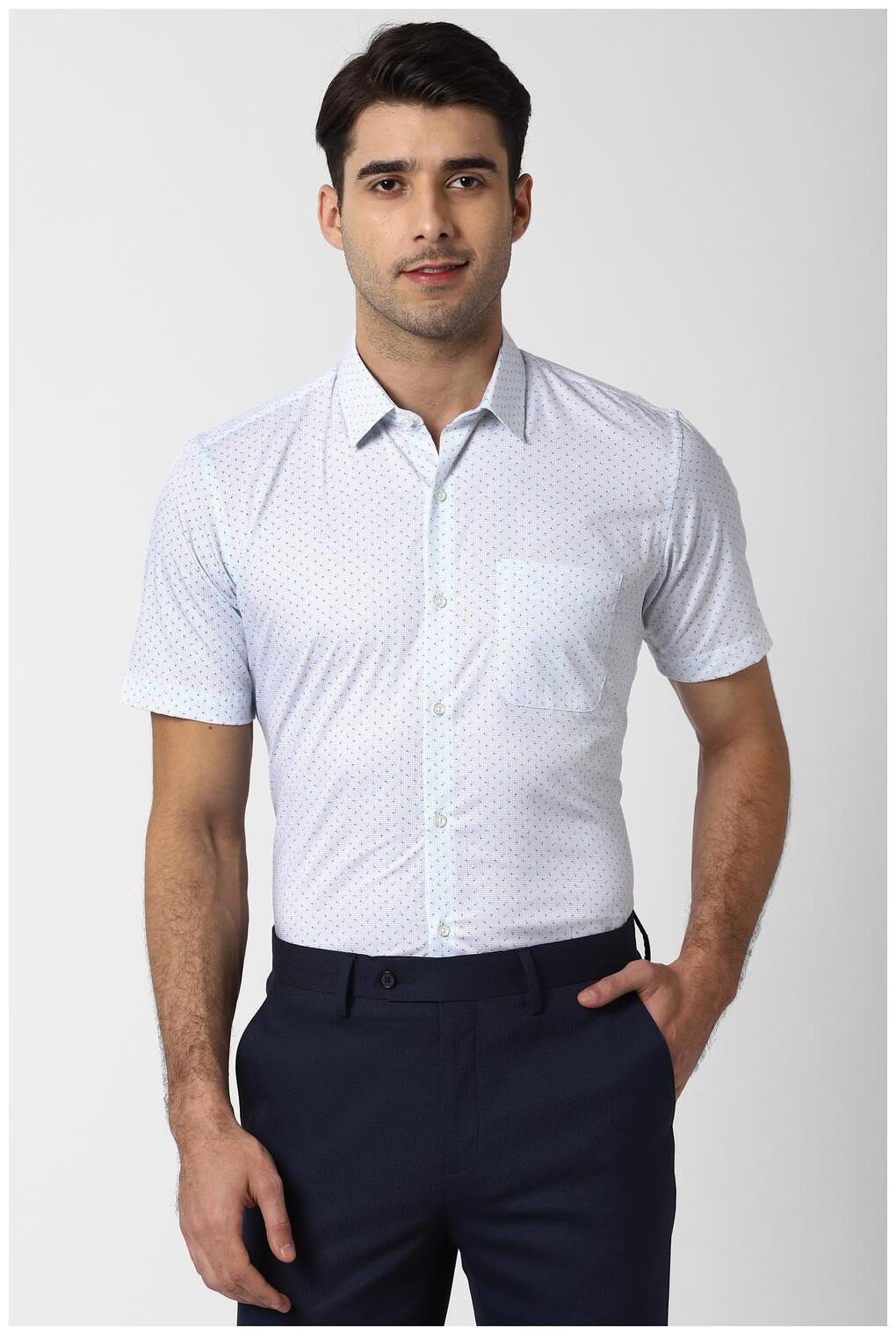 

Peter England Men Slim fit Formal Shirt - Blue