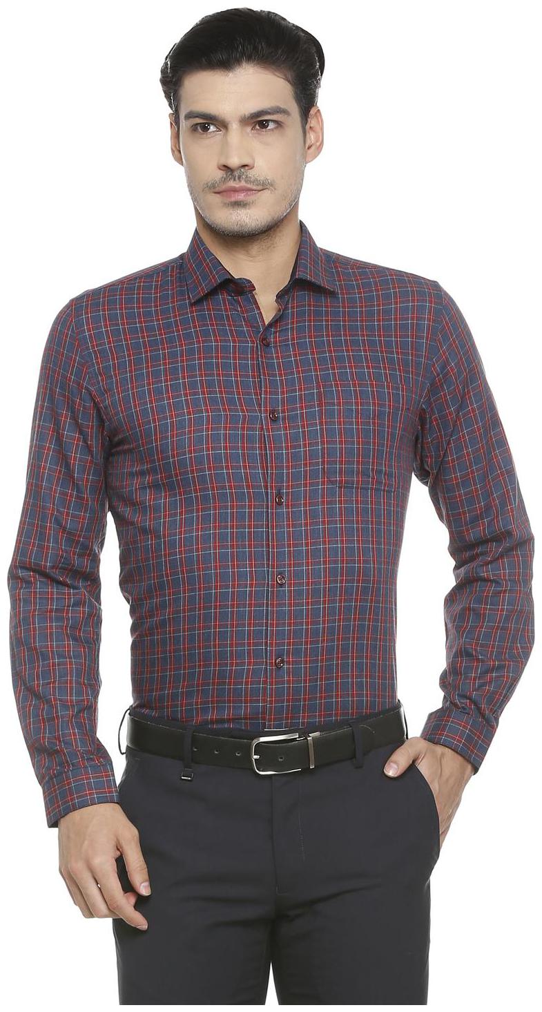 

Peter England Men Slim fit Formal Shirt - Blue