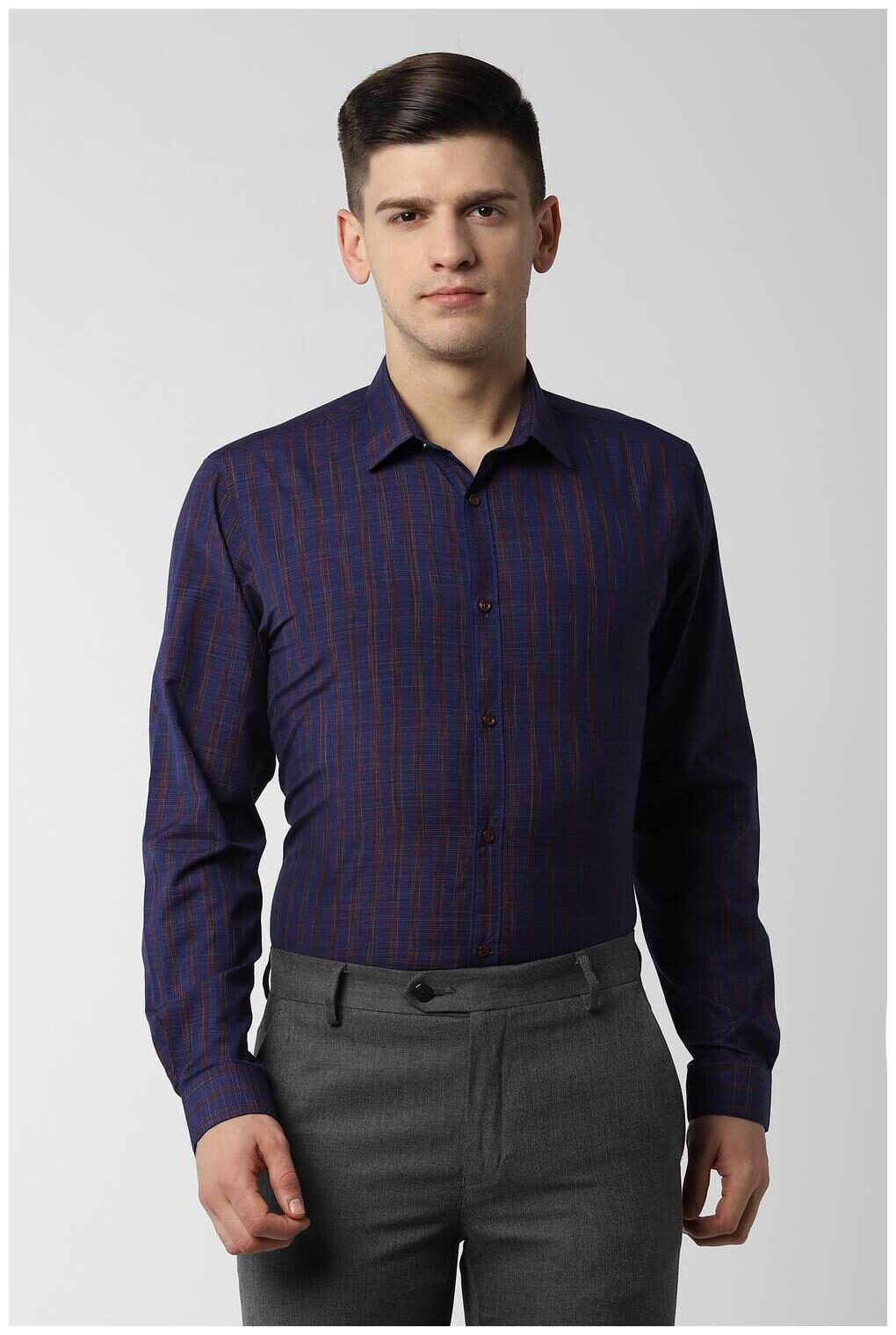 

Peter England Men Slim fit Formal Shirt - Blue