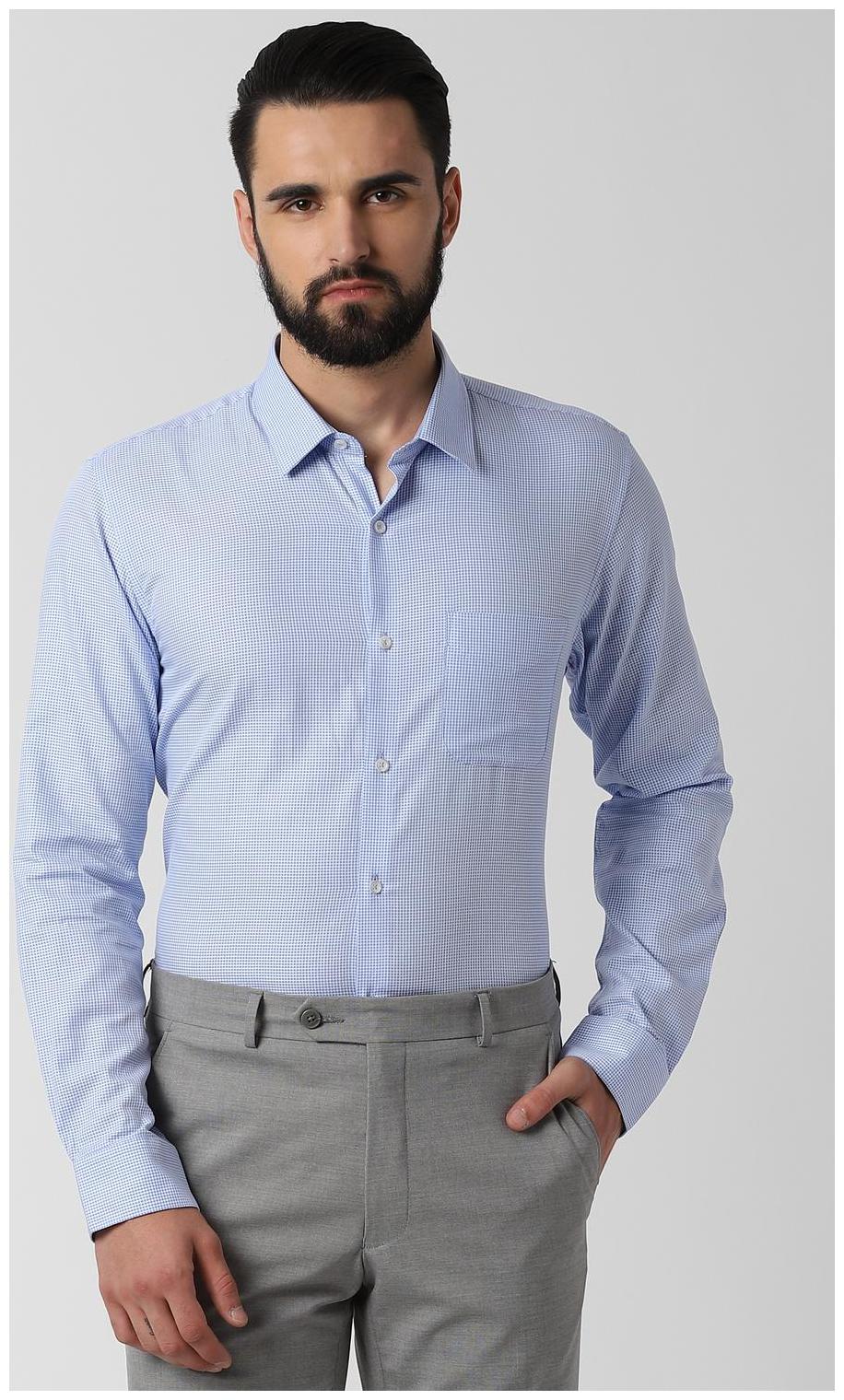 

Peter England Men Slim fit Formal Shirt - Blue
