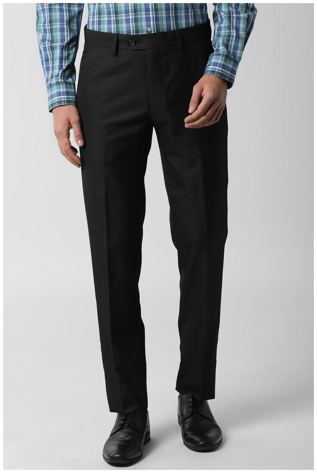 

Peter England Men Textured Slim Fit Formal Trouser - Black