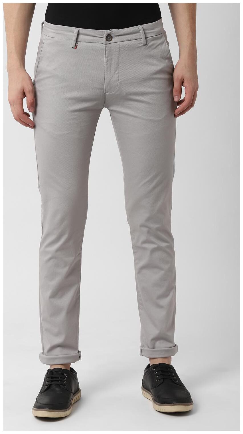 

Peter England Men CottonTRUE Trousers Grey