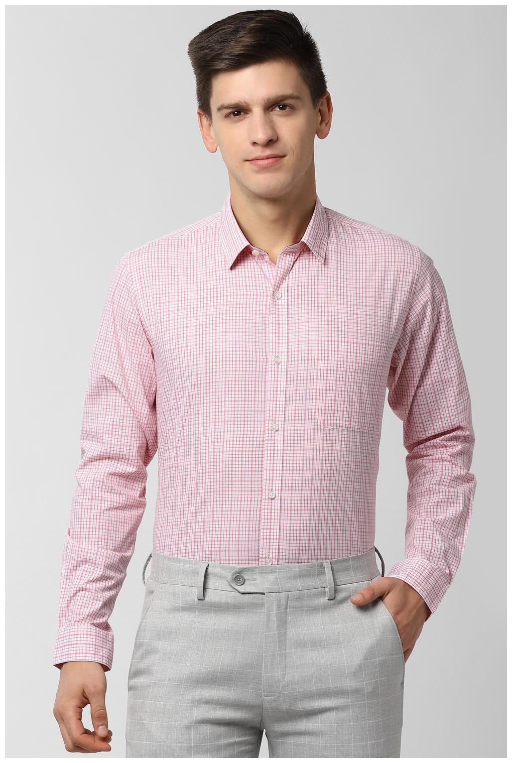 

Peter England Men Slim fit Formal Shirt - Pink
