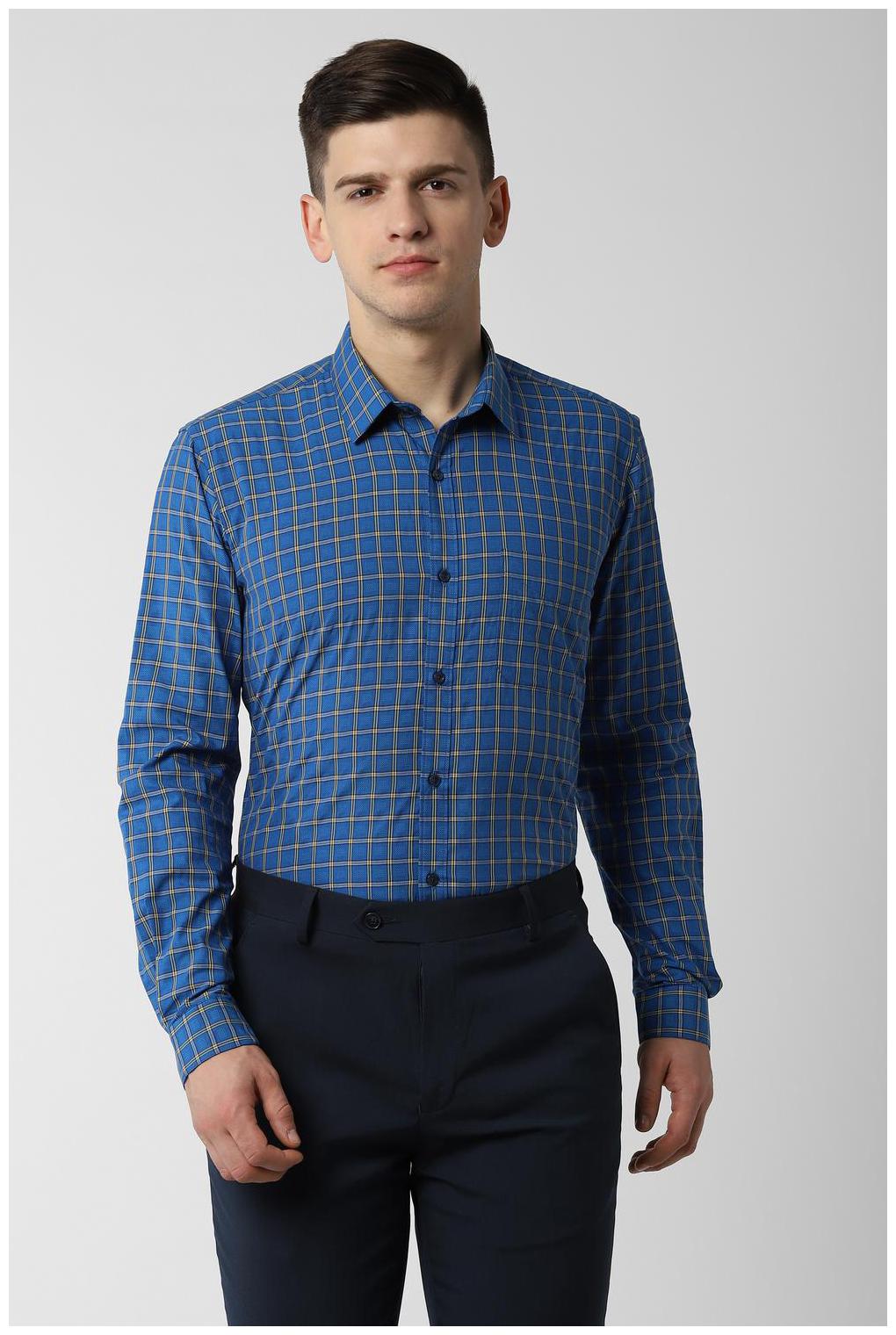 

Peter England Men Regular fit Formal Shirt - Blue
