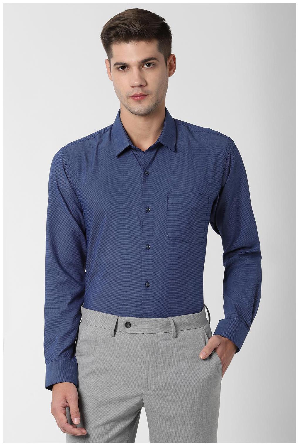 

Peter England Men Regular fit Formal Shirt - Navy blue