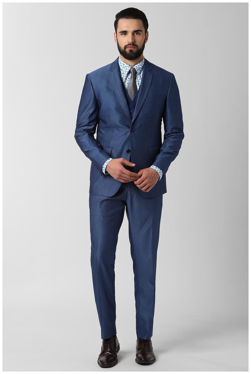 

Peter England Blue Three Piece Suit