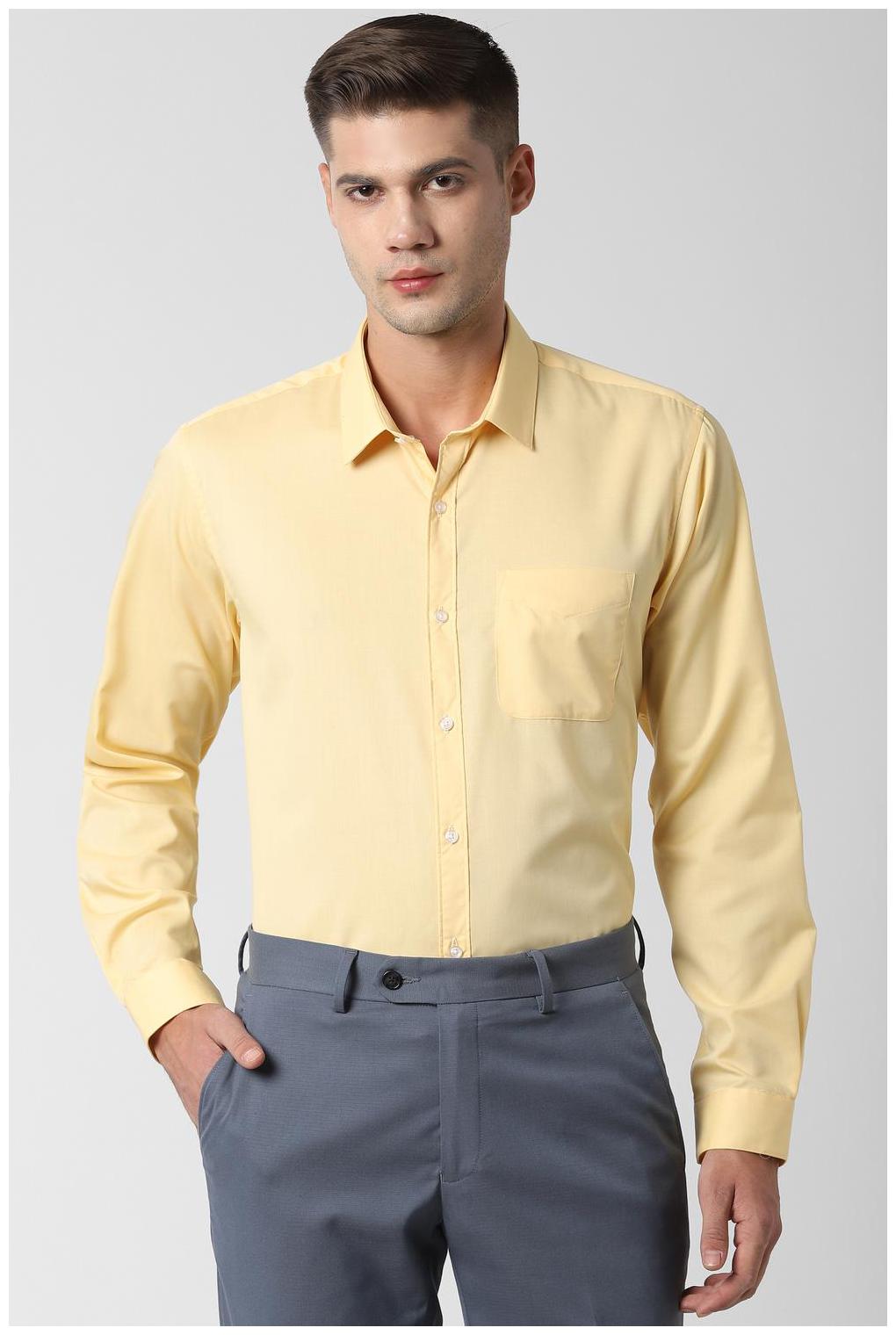 

Peter England Men Regular fit Formal Shirt - Yellow