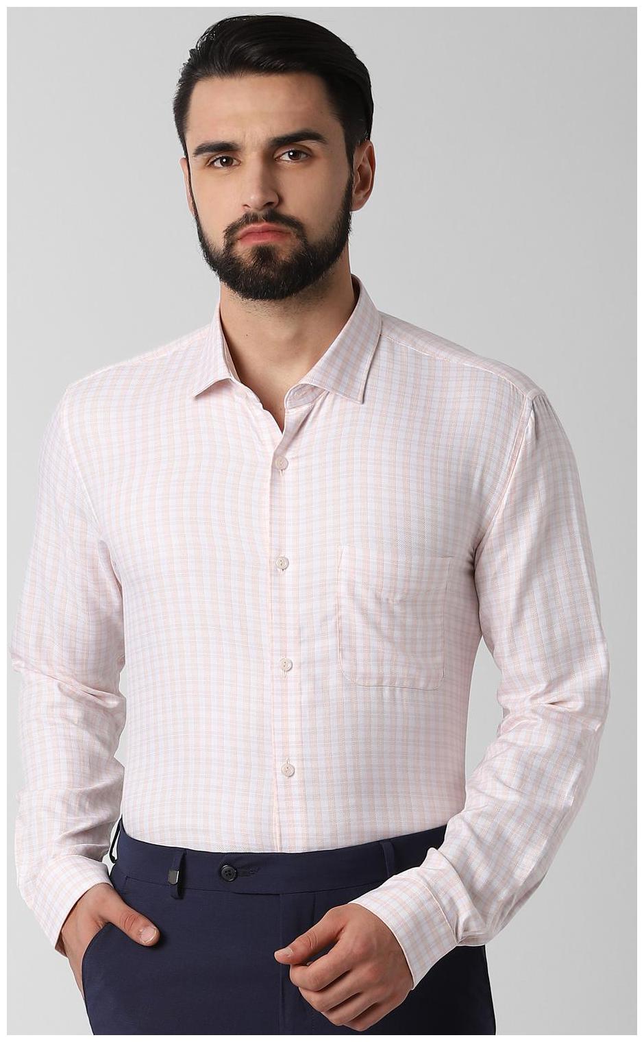 

Peter England Men Regular fit Formal Shirt - Orange