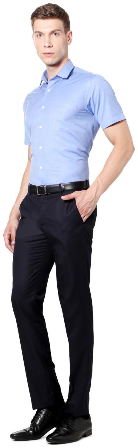 

Peter England Men Slim fit Formal Shirt - Blue