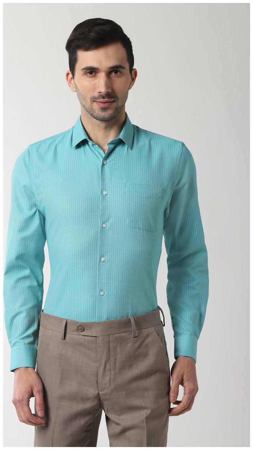 

Peter England Men Slim fit Formal Shirt - Blue