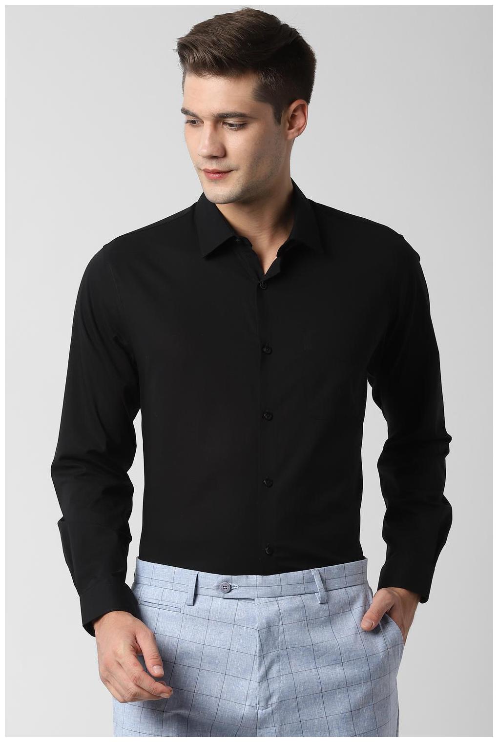 

Peter England Men Slim fit Formal Shirt - Black