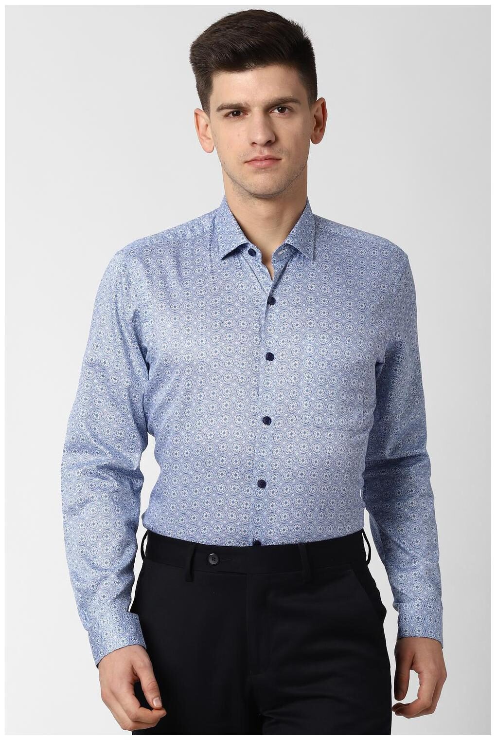 

Peter England Men Regular fit Formal Shirt - Blue