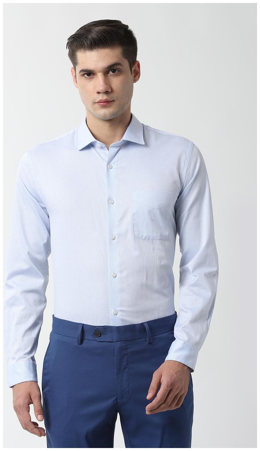 

Peter England Men Slim fit Formal Shirt - Blue