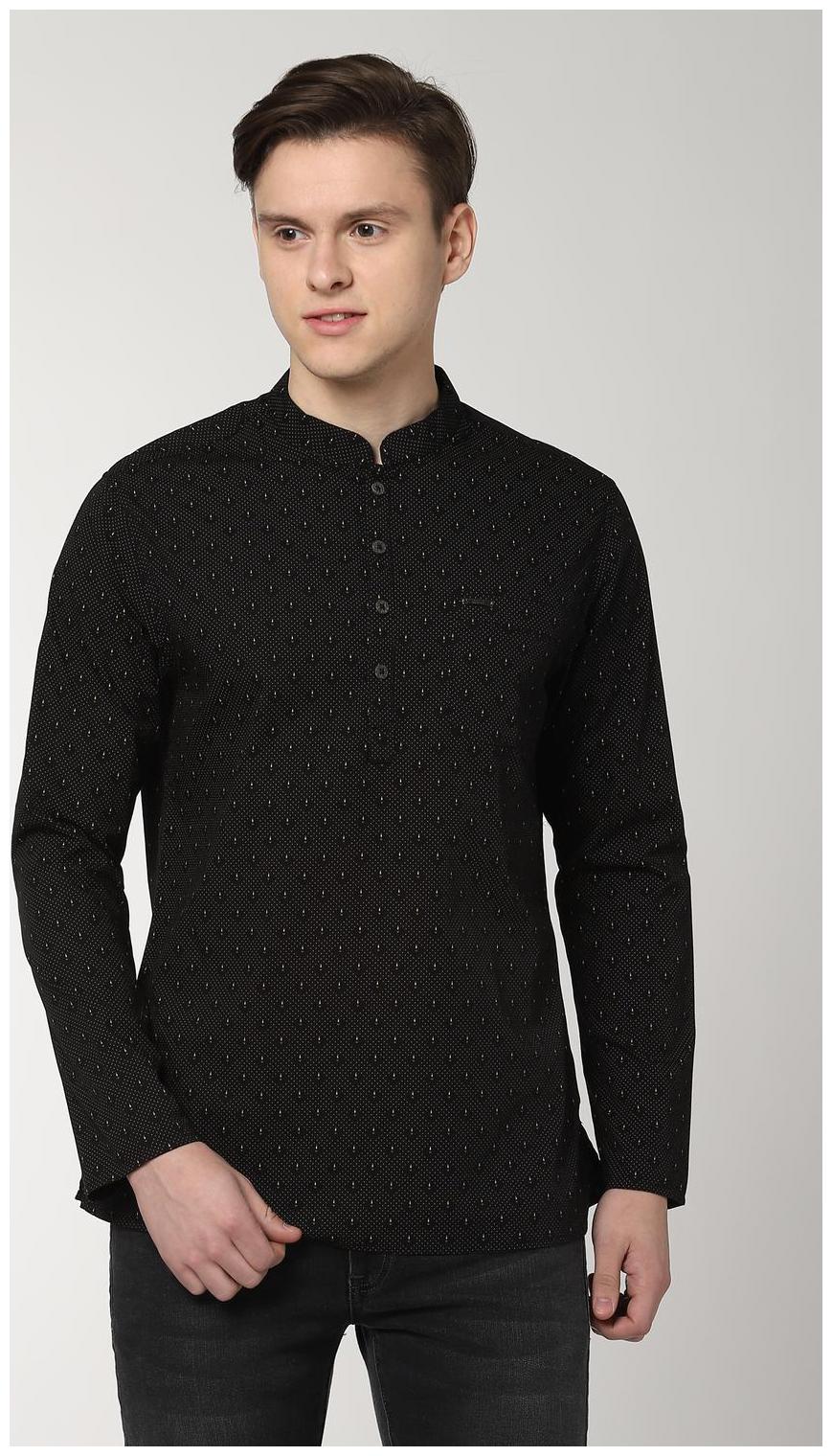 

Peter England Men Black Slim Fit Kurta