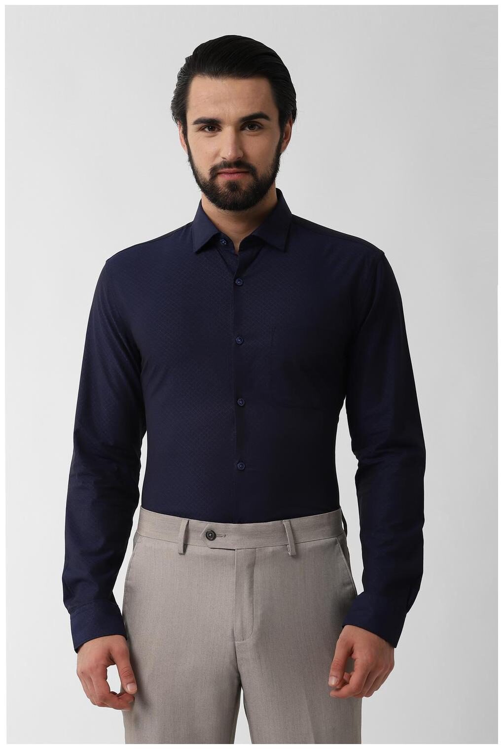 

Peter England Men Slim fit Formal Shirt - Navy blue