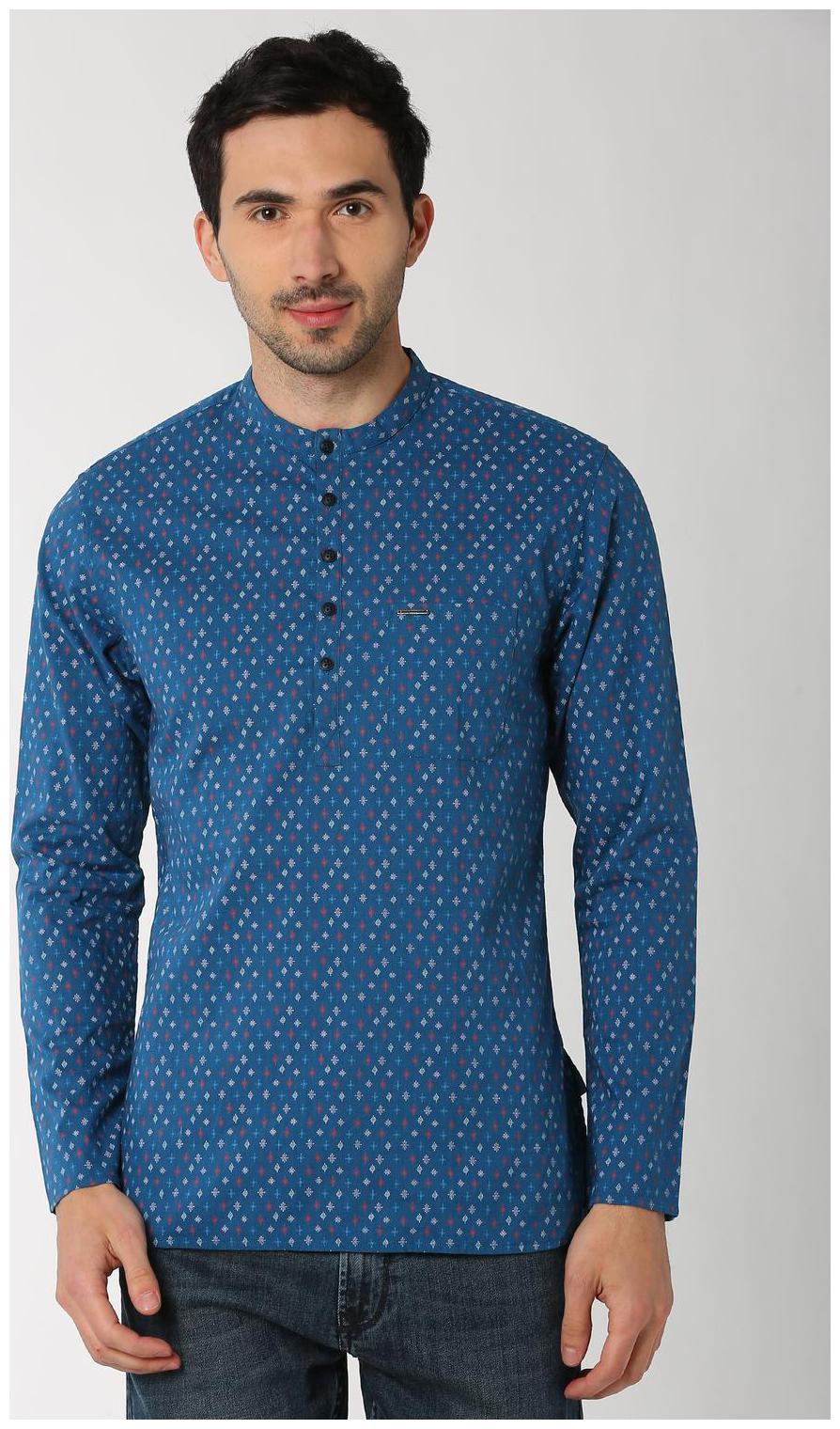 

Peter England Men Blue Slim Fit Kurta