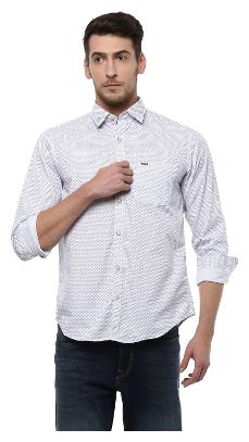 

Peter England Men Grey Pinstrips Slim Fit Casual Shirt
