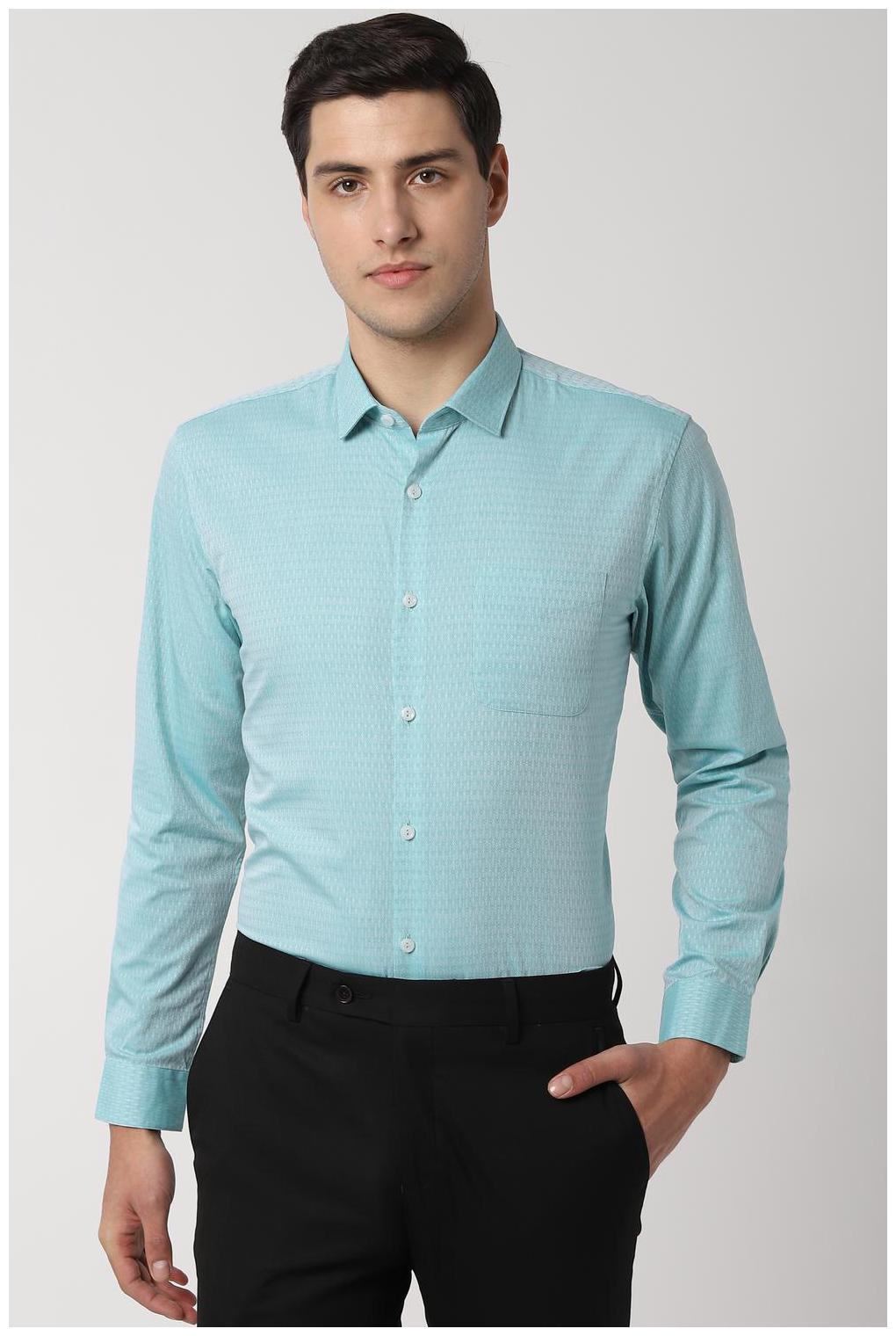 

Peter England Men Regular fit Formal Shirt - Green