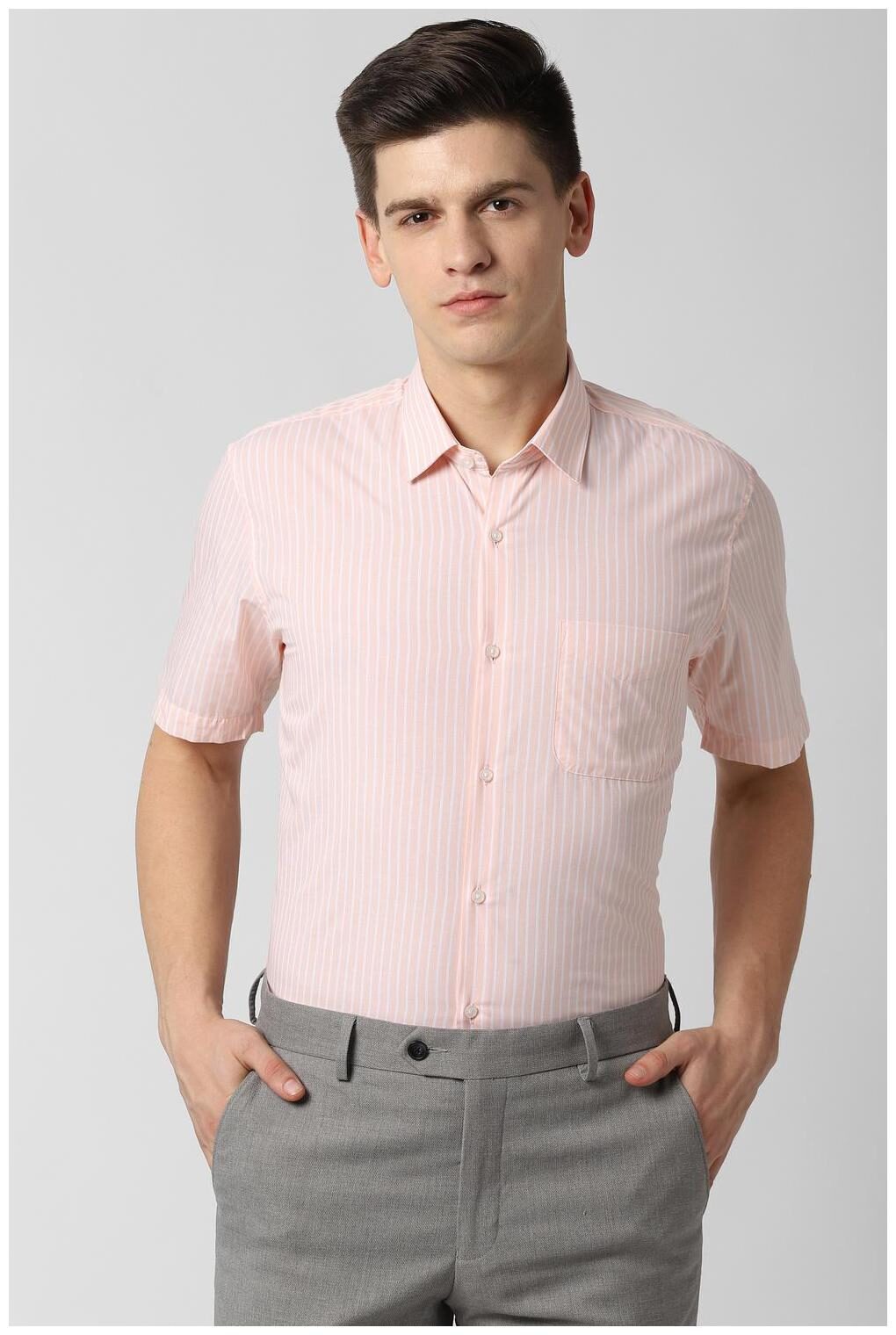 

Peter England Men Regular fit Formal Shirt - Orange